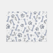 Personalisierter Hundeschuh Fleecedecke (Vorderseite (Horizontal))