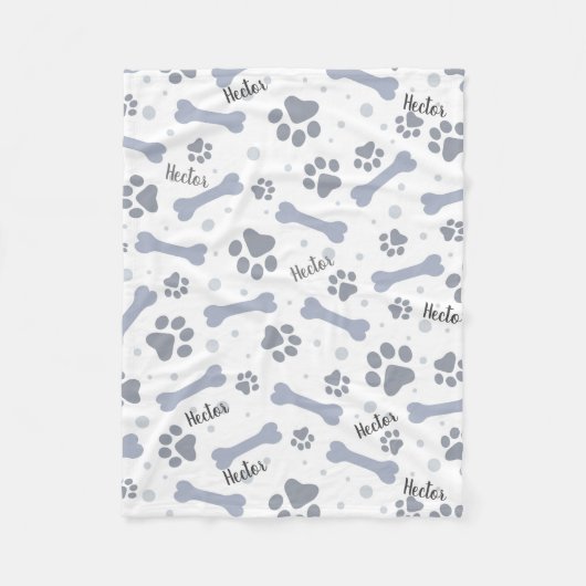 Personalisierter Hundeschuh Fleecedecke (Vorderseite)