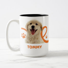 Personalisierter Hundetasse | Benutzerdefinierter Zweifarbige Tasse