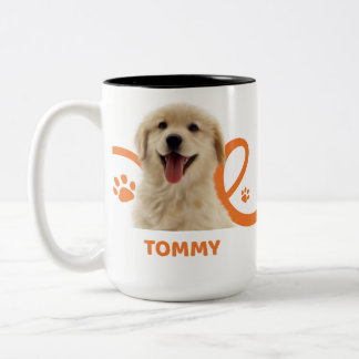 Personalisierter Hundetasse | Benutzerdefinierter Zweifarbige Tasse