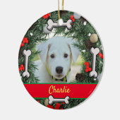 Personalisierter Hundeweihen Keramik Ornament (Links)