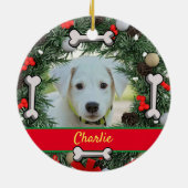 Personalisierter Hundeweihen Keramik Ornament (Hinten)