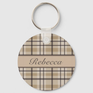 Personalisierter Hurrikan und Sandrift kariertes M Schlüsselanhänger