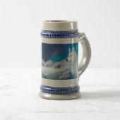 Personalisierter Husky-Hund Bierglas (VorderseiteRechts)