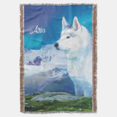 Personalisierter Husky-Hund Decke (Vorderseite Vertikal)