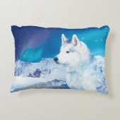 Personalisierter Husky-Hund Dekokissen (Rückseite)
