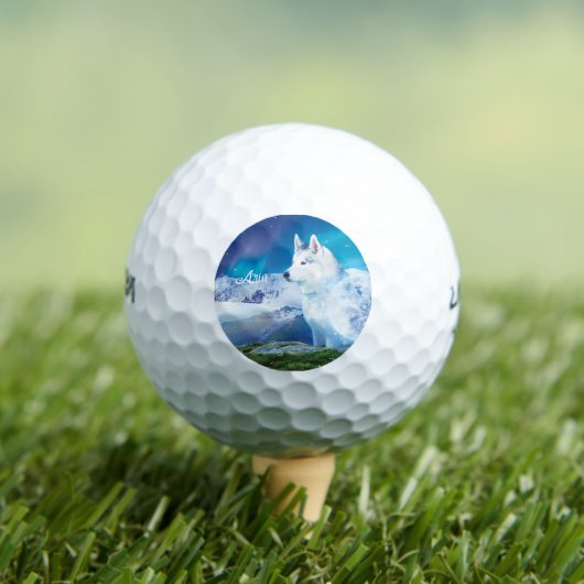 Personalisierter Husky-Hund Golfball (Insitu T-Shirt)