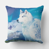 Personalisierter Husky-Hund Kissen (Vorderseite)