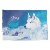 Personalisierter Husky-Hund Kissenbezug (Rückseite-Rechts)