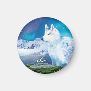 Personalisierter Husky-Hund Magnet