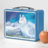 Personalisierter Husky-Hund Metall Brotdose (Beispiel)