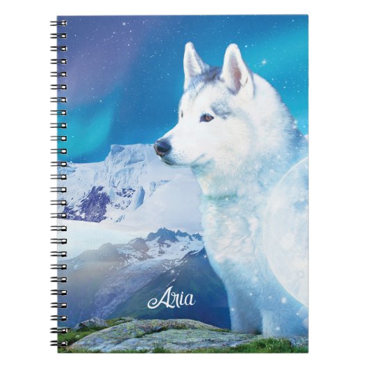 Personalisierter Husky-Hund Notizblock (Vorderseite)