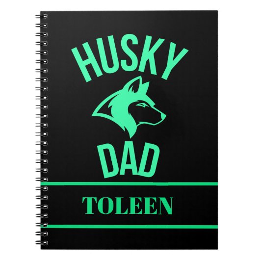 Personalisierter Husky-Vater, Hund-Vater Notizblock (Vorderseite)