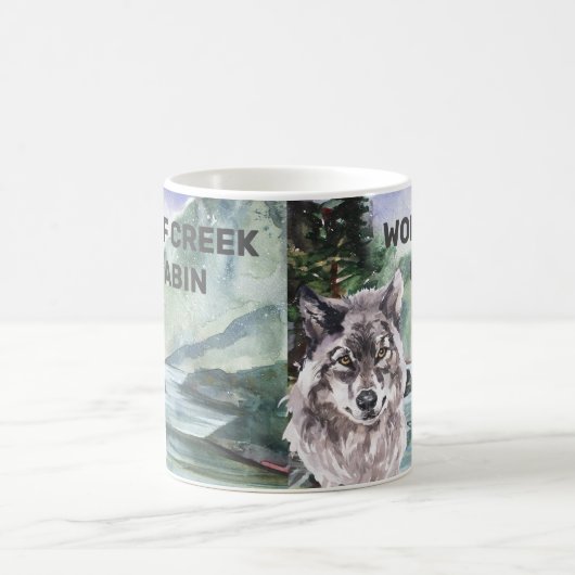 Personalisierter Hüttenwaldwolfwald Kaffeetasse (Mittel)