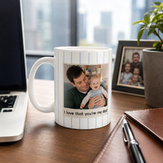 Personalisierter 'Ich liebe, dass du mein Papa bis Kaffeetasse