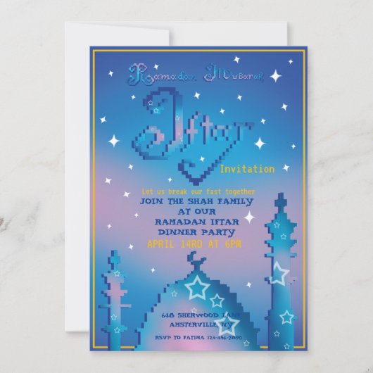 Personalisierter Iftar Einladung (Vorderseite)