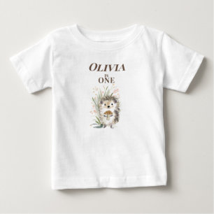 Personalisierter Igel 1. Geburtstag Baby T-shirt