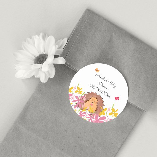 Personalisierter Igel Gefallen Runder Aufkleber