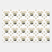 Personalisierter Igel Hütte-Kern Botanisch Geschenkpapier Set (Vorderseite 3)