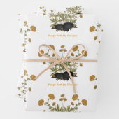 Personalisierter Igel Hütte-Kern Botanisch Geschenkpapier Set (Beispiel)