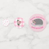 Personalisierter Igel Table Confetti Konfetti (Rückseiten)