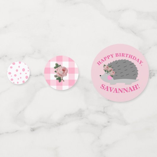 Personalisierter Igel Table Confetti Konfetti (Rückseiten)