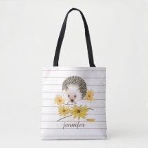 Personalisierter Igel Tote Tasche