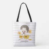 Personalisierter Igel Tote Tasche (Rückseite)