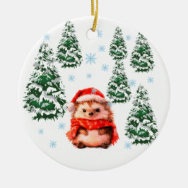 Personalisierter Igel-Weihnachtsschmuck 2025, Gesc Keramik Ornament