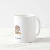Personalisierter Igelname Herbstgeschenk Kaffeetasse (VorderseiteRechts)
