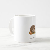 Personalisierter Igelname Herbstgeschenk Kaffeetasse (Vorderseite Links)
