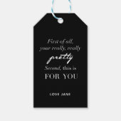 Personalisierter "Ihr wirklich Hübsches Geschenk"- Geschenkanhänger (Vorderseite)