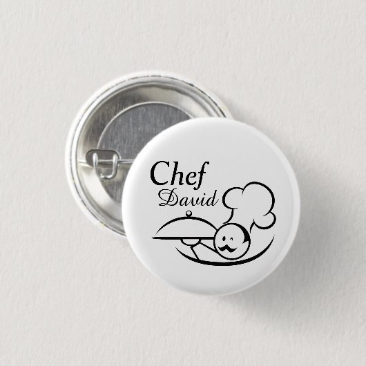 Personalisierter illustrierter Koch Button (Vorne & Hinten)