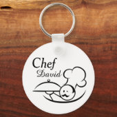 Personalisierter Illustrierter Koch Schlüsselanhänger (Vorderseite)