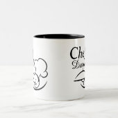 Personalisierter illustrierter Koch Zweifarbige Tasse (Mittel)
