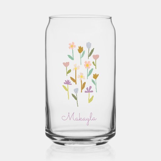 Personalisierter Illustrierter Name Dosenglas (Vorderseite)