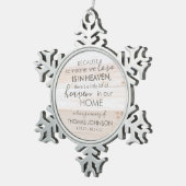 Personalisierter im Himmel Schneeflocken Zinn-Ornament (Rechts)