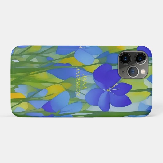 PERSONALISIERTER Impressionist Texas Bluebonnets Case-Mate iPhone Hülle (Rückseite (Horizontal))