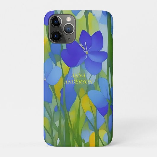 PERSONALISIERTER Impressionist Texas Bluebonnets Case-Mate iPhone Hülle (Rückseite)