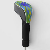 PERSONALISIERTER Impressionist Texas Bluebonnets Golf Headcover (angewinkelt)