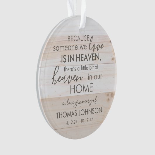 Personalisierter in Himmelsakrylorischer Ornament (Vorderseite)