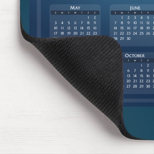 Personalisierter individuell angepasster Kalender  Mousepad (Ecke)