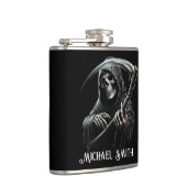 Personalisierter Individuelle Name Black Grim Sens Flachmann (Rechts)