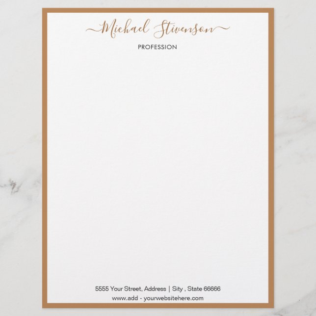 Personalisierter Individuelle Name Briefbogen (Vorderseite)