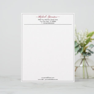 Personalisierter Individuelle Name Briefbogen