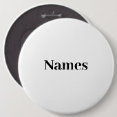 Personalisierter individuelle Name Button (Vorne & Hinten)