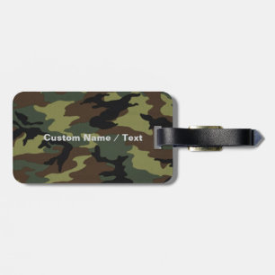 Personalisierter Individuelle Name Camouflage Tag Gepäckanhänger