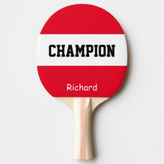 Personalisierter Individuelle Name-Champion Tischtennis Schläger (Vorderseite)