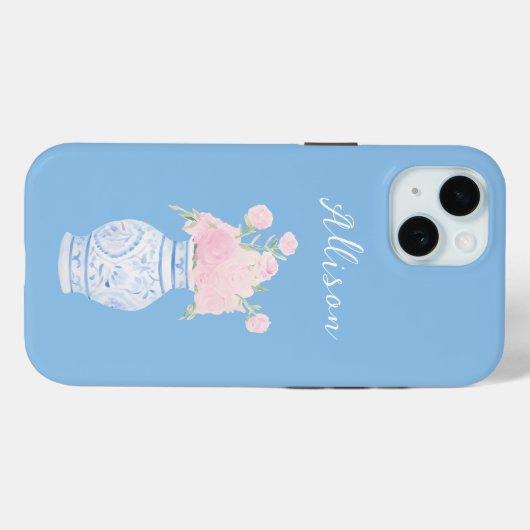 Personalisierter Individuelle Name Chinoiserie Gin Case-Mate iPhone Hülle (Rückseite (Horizontal))