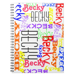 Personalisierter Individuelle Name Collage farbenf Notizblock